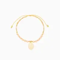 Браслет "Лила" длина 16 см, цв. белый, золотистый