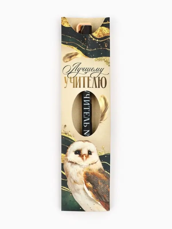 Ручка пластик в конверте "Лучшему учителю", синяя паста 0.7 мм