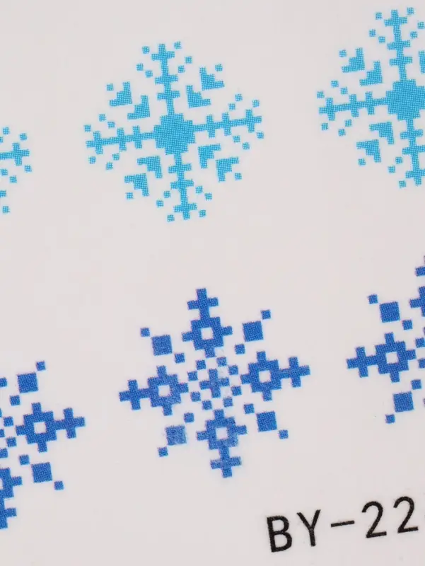 Слайдеры для ногтей &laquo;Снежинки&raquo;, голубые, синие