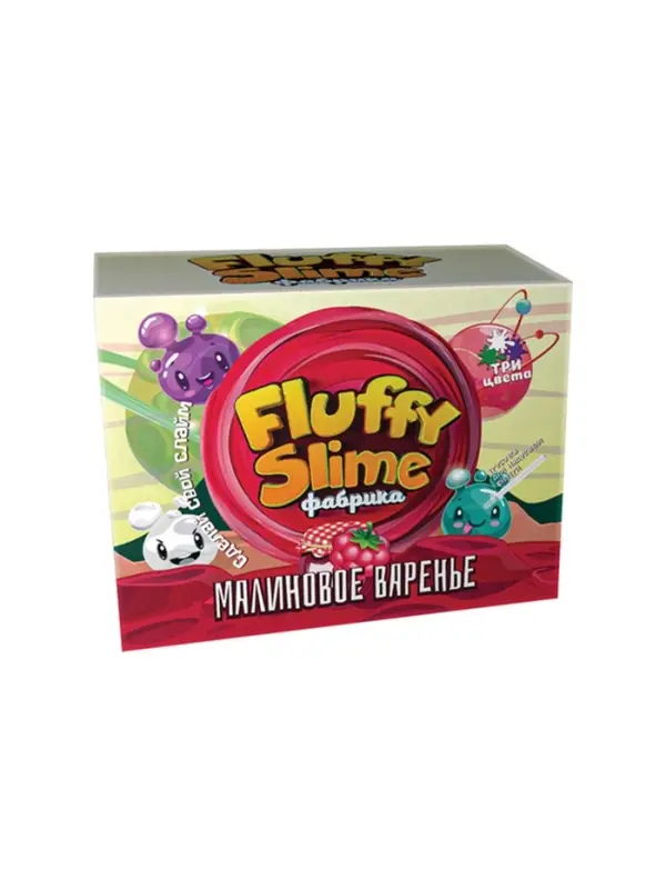 Создай Слайм. Флаффи слайм-фабрика "Малиновое варенье" 3 слайма 3 цвета.