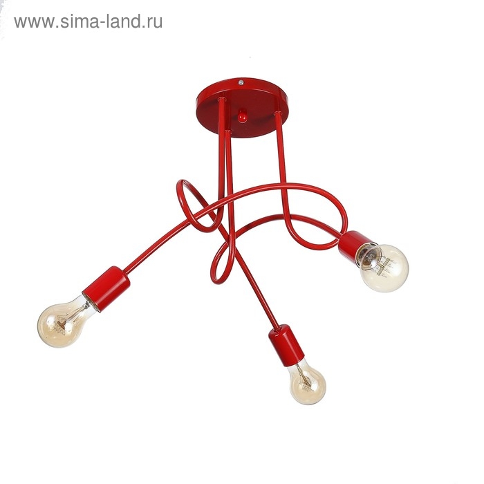 Светильник "Узел" красный 3x40W E27 85x85x40 см