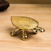 Сувенир шкатулка &laquo;Черепаха с цветочным узором&raquo;, латунь, 12&times;7&times;4.5 см