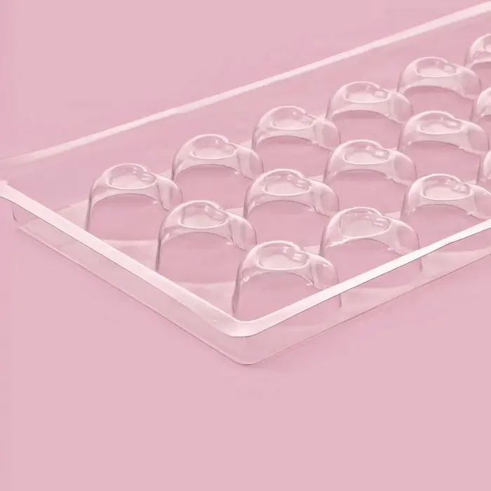 Форма для шоколада и конфет &laquo;Сердца&raquo;, 18 ячеек, 22&times;11 см, прозрачная