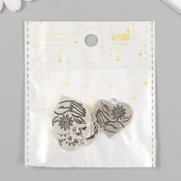 Металлический элемент, декоративная подвеска &laquo;Ромашка в руке: Сердце&raquo; набор 5 шт 2,3х2,5 см   108836