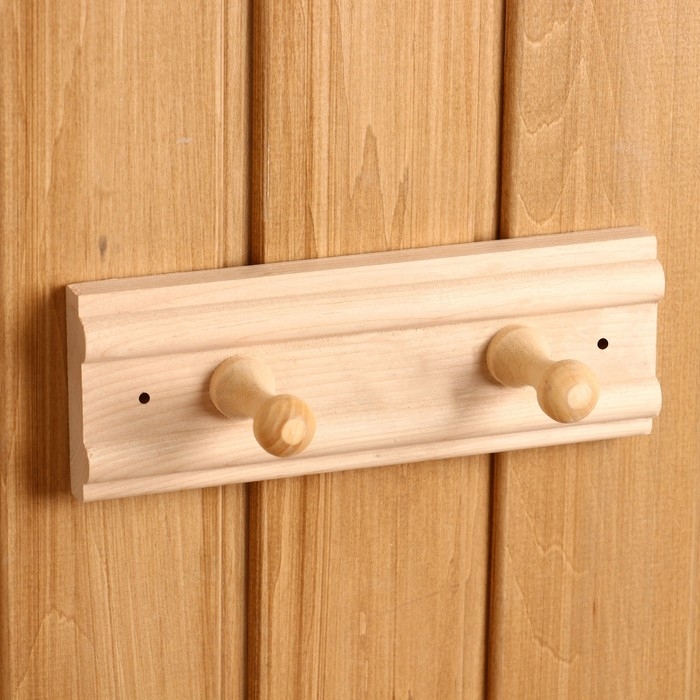 Вешалка Вешалка "Классика" 2 крючка, липа, 20х2,5х6,5 см