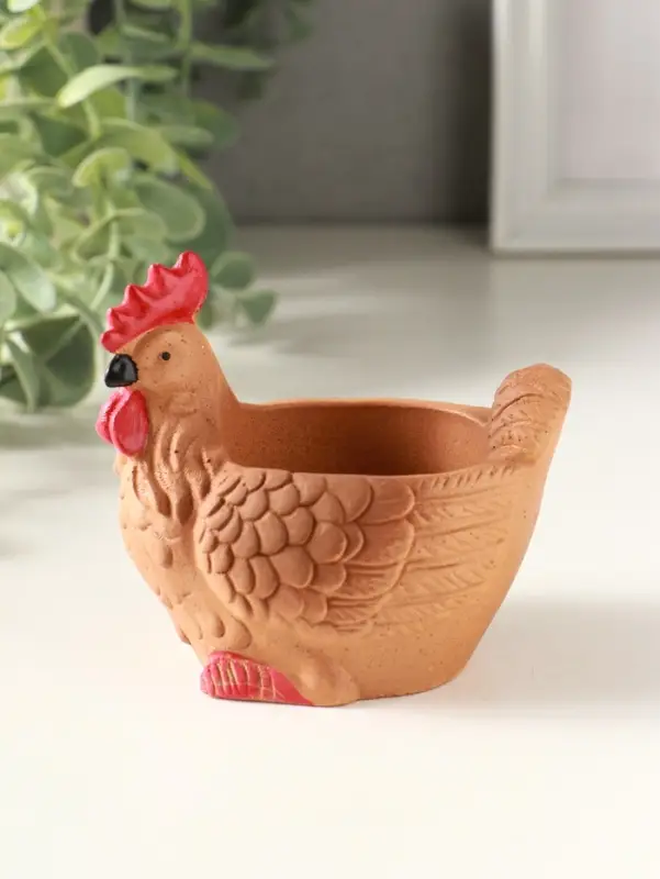 Подставка для мелочей &laquo;Курица&raquo; 8&times;9&times;6 см, мультиколор, гипс