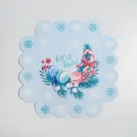 Коробка для кондитерских изделий с пластиковой крышкой &laquo;Морозное утро&raquo;, 13 х 13 х 3 см