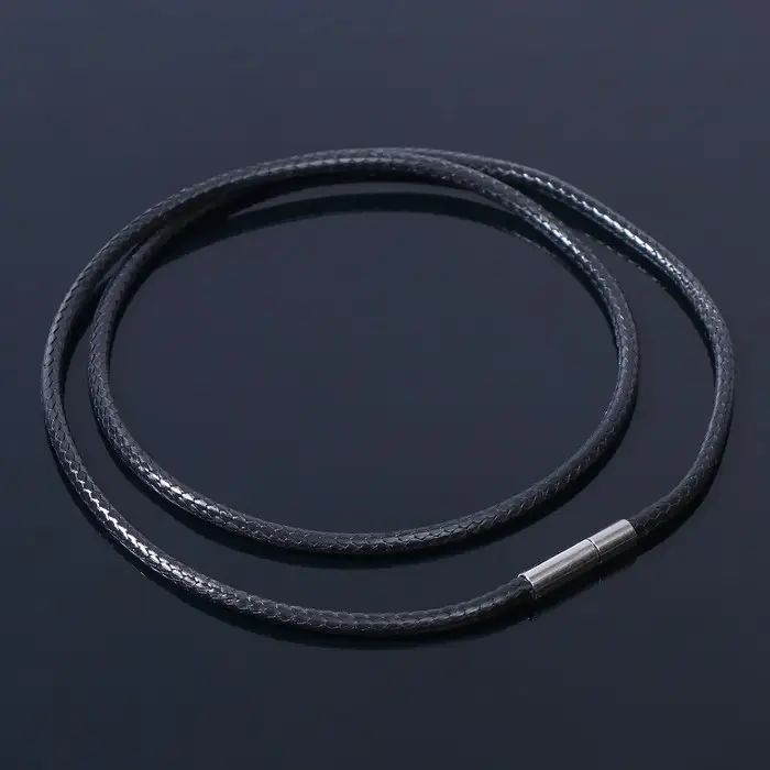 Корейская вощёная нить, 55 см, d=3 мм, цвет чёрный