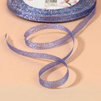 Лента парчовая, 6 мм, 23 ± 1 м, цвет синий №037 Лента парчовая, 6 мм, 23 ± 1 м, цвет синий №037