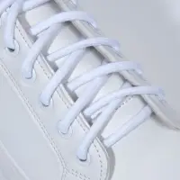 Шнурки для обуви, пара, круглые, d=5 мм, 110 см, белые