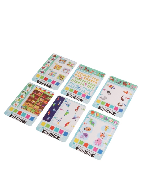 Интерактивный планшет с карточками "Зайчик" русская озвучка, 60 двустронних карточек