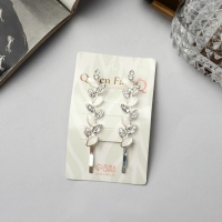 Невидимка для волос "Аннабелль" (набор 2 шт) лепесток белый, 6,5 см, серебро Невидимка для волос "Аннабелль" (набор 2 шт) лепесток белый, 6,5 см, серебро