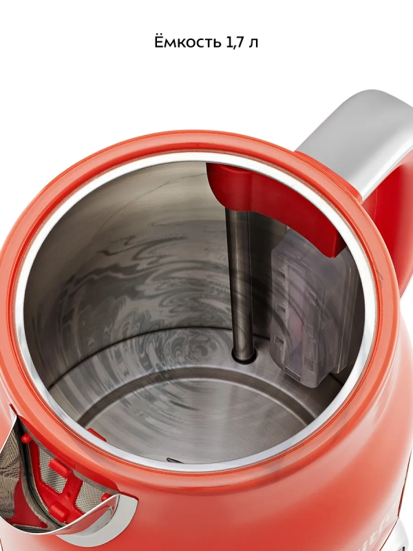 Чайник электрический металлический КТ-6791 - 1.7 л