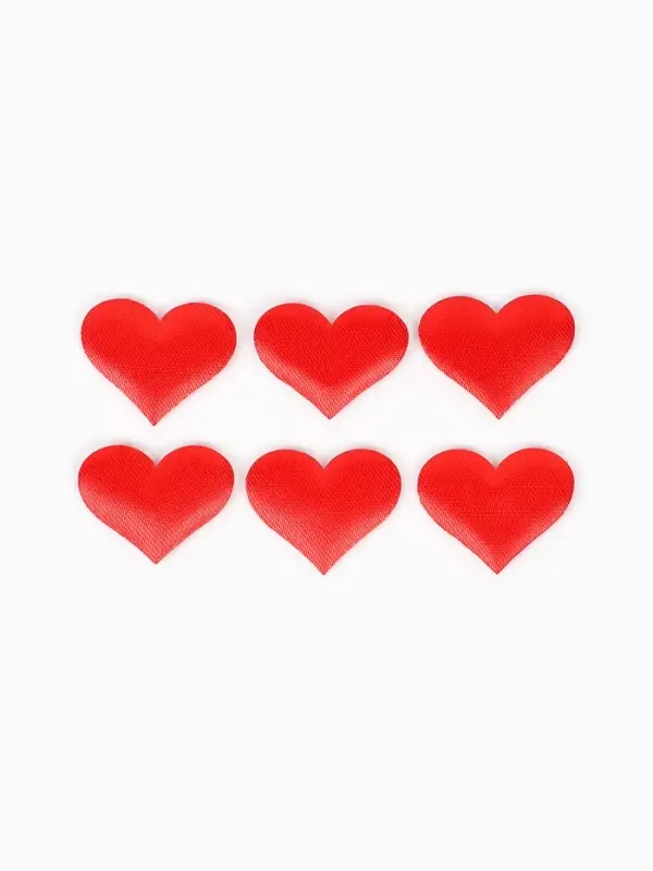 Сердечки декоративные, губчатые, 3.5 см, 6 шт