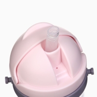 Поильник - непроливайка детский с силиконовой трубочкой и грузиком, от 9 мес., 350 мл., на ленте, цвет розовый, Крошка Я Поильник - непроливайка детский с силиконовой трубочкой и грузиком, от 9 мес., 350 мл., на ленте, цвет розовый, Крошка Я