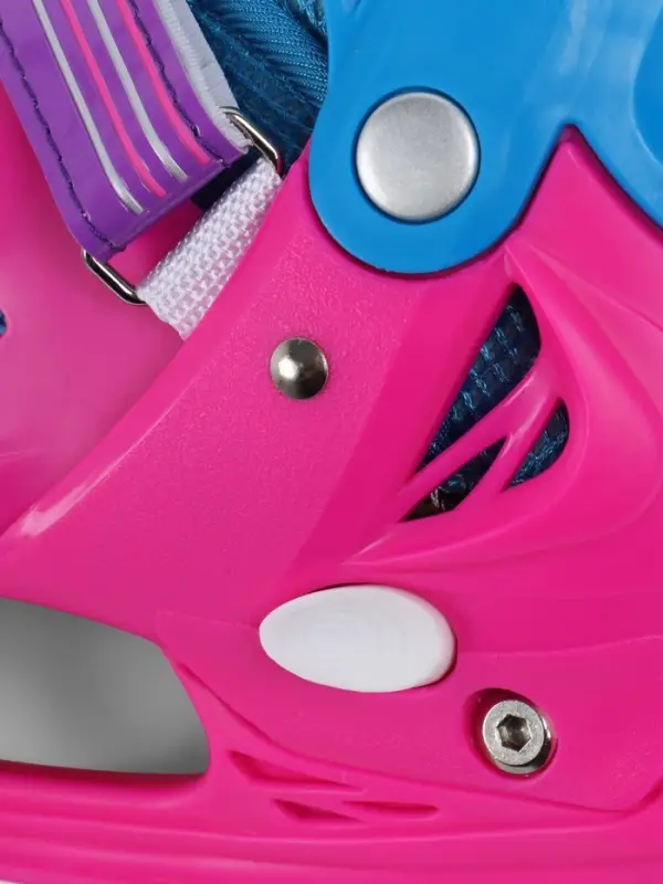 Коньки детские раздвижные BlackAqua, р. 30-33, для фитнеса, с роликовой платформой, мультиколор