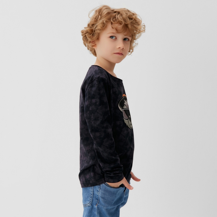 Футболка c дл. рук. детская KAFTAN "Trendy" р.32 (110-116), серый тай-дай