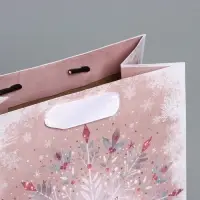 Пакет крафтовый вертикальный &laquo;Снежинка&raquo;, MS 18 &times; 23 &times; 10 см