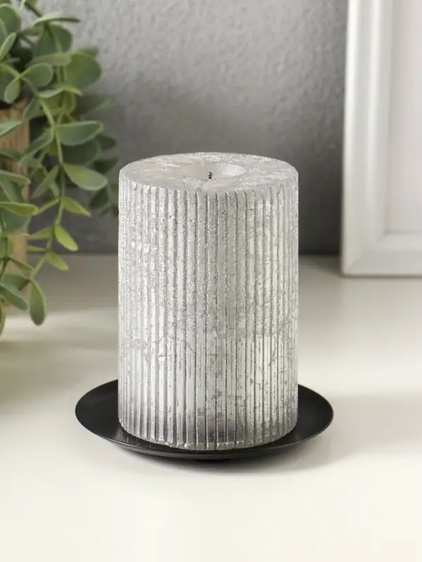 Подсвечник "Чашка" на 1 свечу, 10 см, черный