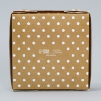 Коробка для конфет, кондитерская упаковка, 4 ячейки, &laquo;Крафт&raquo;, 10.5 х 10.5 х 3.5 см