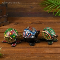 Сувенир-маятник дерево "Черепаха с качающейся головой" 11х10х10 см МИКС