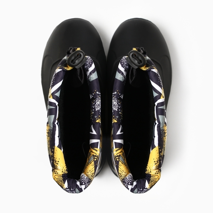 Сапоги зимние детские, цвет черный/надставка МИКС, размер 32/33