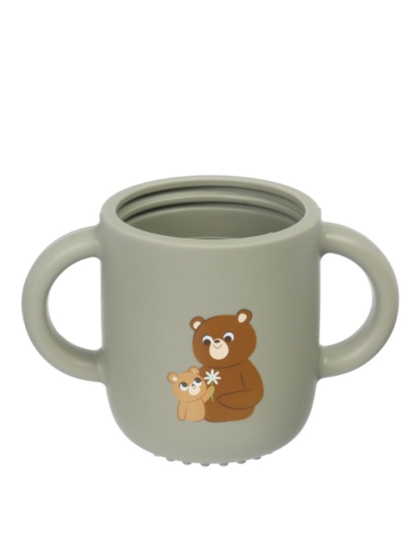 Крошка я, силиконовый поильник, серия мишка, серый SL-07273