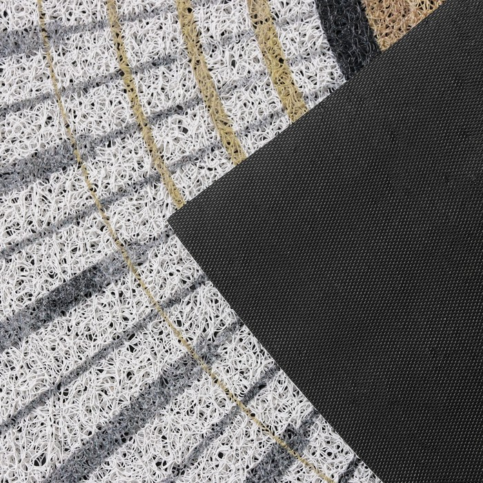 Коврик придверный грязезащитный Доляна &laquo;Ра&raquo;, 45&times;75 см, цвет серый