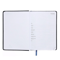 Ежедневник недатированный A5 160 листов Attomex.Croco, твёрдая обложка из искусственной кожи с поролоном, 2 ляссе, блок 70 г/м2, синий