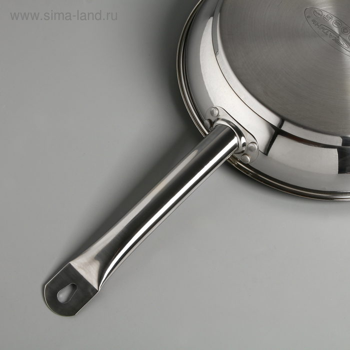 Сковорода &laquo;Общепит&raquo;, d=28 см, толщина корпуса 0,6 мм, дно 3,5 мм, с теплораспределительным слоем, антипригарное покрытие, индукция