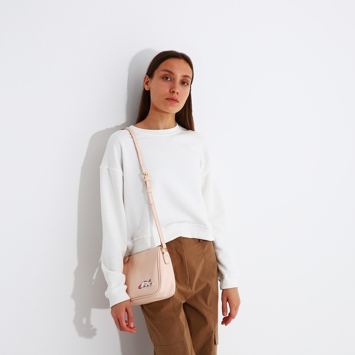 Сумка кросс-боди на молнии, цвет розовый Сумка кросс-боди на молнии, цвет розовый