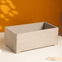 Кашпо деревянное "Прованс" 23х12,5х9 см светло-серый