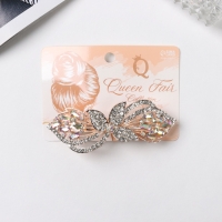 Заколка-автомат для волос "Диодора" лепестки галант, 9 см, золото Заколка-автомат для волос "Диодора" лепестки галант, 9 см, золото