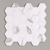 Панель самоклеящаяся 30*30см мозаика соты, белая Панель самоклеящаяся 30*30см мозаика соты, белая