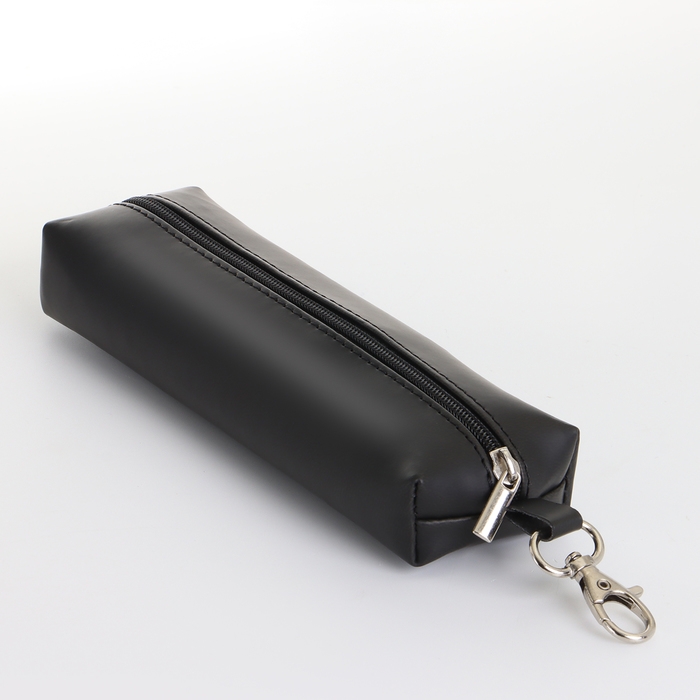 Ключница на молнии, длина 16 см, кольцо, карабин, цвет чёрный Ключница на молнии, длина 16 см, кольцо, карабин, цвет чёрный