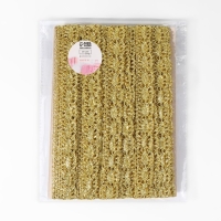 Тесьма декоративная, металлизированная, 10 ± 1 м, 20 мм, цвет золотой Тесьма декоративная, металлизированная, 10 ± 1 м, 20 мм, цвет золотой