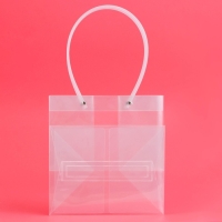 Пакет подарочный ПП, прозрачный 23 х 18 х  24 см