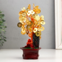 Сувенир бонсай "Денежное дерево" 63 монеты 19х16х8,2 см