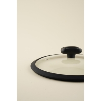 Крышка стеклянная SL Home, d=28 см, с силиконовым ободком Крышка стеклянная SL Home, d=28 см, с силиконовым ободком