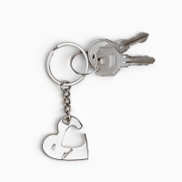 Брелок для ключей парный, &laquo;Беру твое сердечко в заложники&raquo;, металл, 9 х 14 см