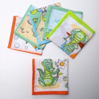 Платок носовой детский 28х28см, 6шт, рис 29148, МИКС, ситец 100г/м, хл100%