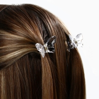 Краб для волос в форме бабочек &laquo;Ты совершенна&raquo;, 2 шт., 4 х 3 х 2.5 см