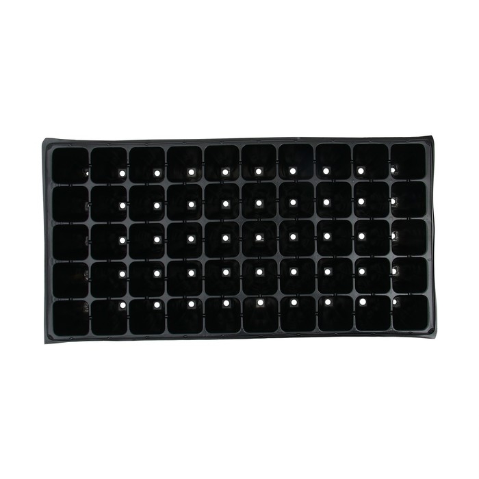 Кассета для выращивания рассады, на 50 ячеек, по 90 мл, из пластика, чёрная, 54 &times; 27 &times; 8 см, Greengo