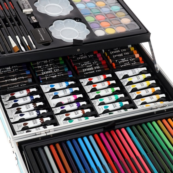 Набор для рисования складной, в чемоданчике, синий