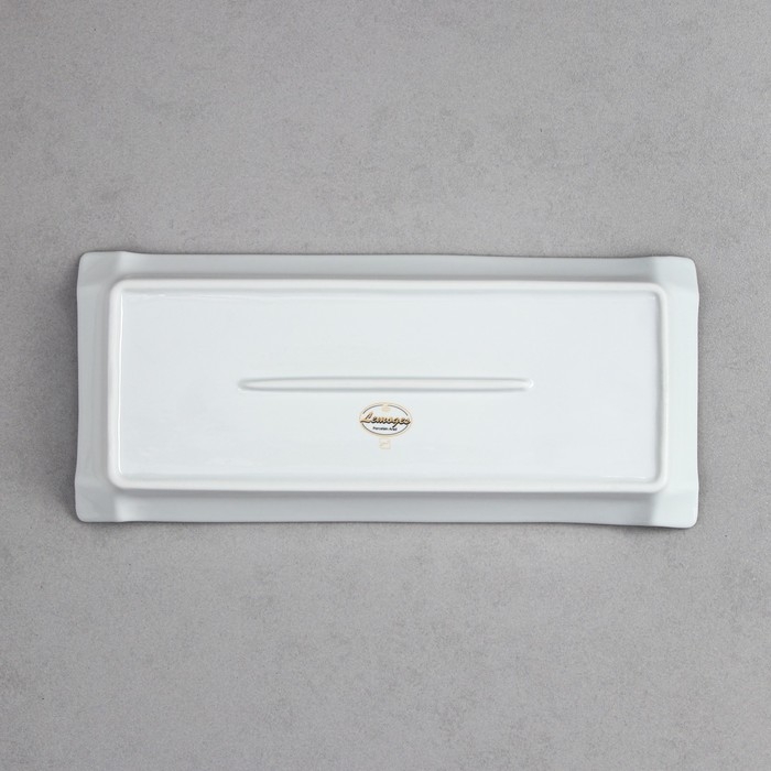 Селедочница Kabab Platter, маленькая, золотая обводка, фарфор, Иран