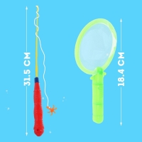 Магнитная рыбалка для детей &laquo;Морские жители&raquo;, 10 предметов: 1 удочка, 1 сачок, 8 игрушек, цвета МИКС