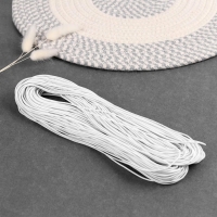 Резинка шляпная, 1,5 мм, 50 &plusmn; 1 м, цвет белый