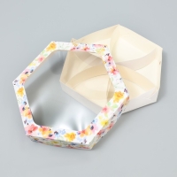 Коробка кондитерская складная, упаковка &laquo;Цветы для тебя&raquo;, 23 х 23х 4 см