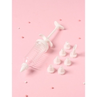 Шприц кондитерский Доляна &laquo;Повар&raquo;, 19&times;5 см, 8 насадок