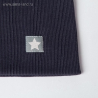 Шапка для мальчика, цвет тёмно-серый/звезда, размер 50-54 Шапка для мальчика, цвет тёмно-серый/звезда, размер 50-54